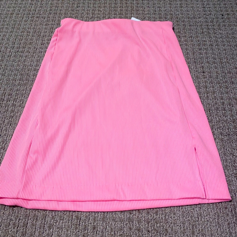 Pink ribbed skirt💗